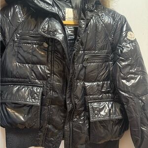 Moncler Shiny Black Women's Puffer Coat